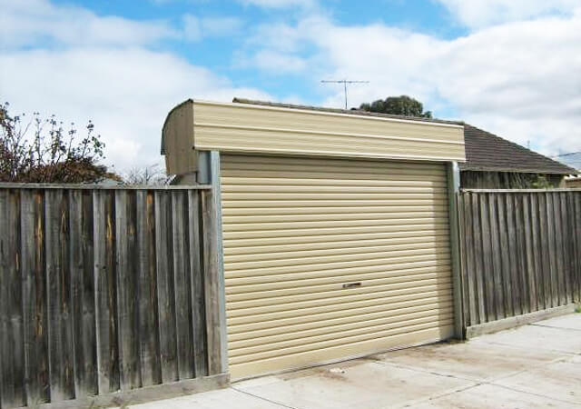 Cream Roller Door with Canopy