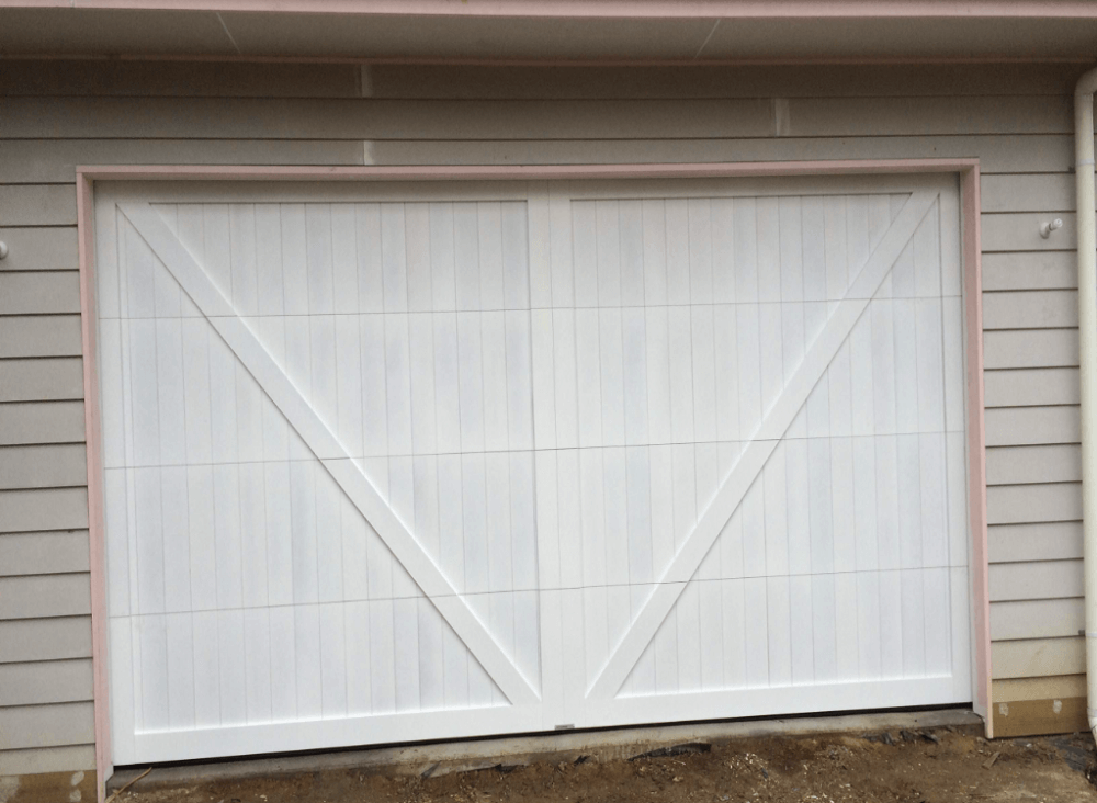 Vertical Cedar Door With Overlayed Boards