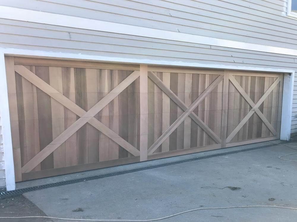 Vertical Timber Door With Overlayed Boards