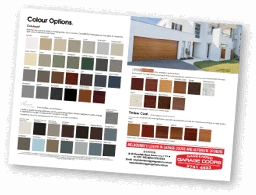 Sectional Garage Door Colour Chart